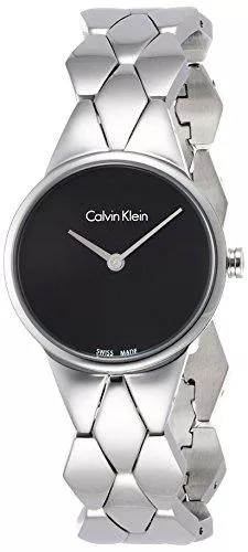 Calvin Klein Uhren Calvin Klein Damen Analog Quarz Uhr mit Edelstahl Armband K6E23141