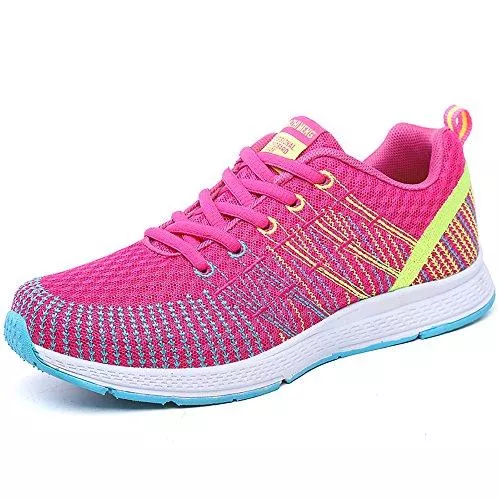 PAMRAY Sneaker & Sportschuhe PAMRAY Damen Fitness Laufschuhe Sportschuhe Schnüren Running Sneaker Netz Gym Schuhe