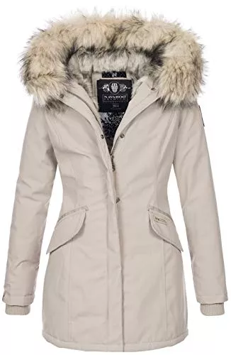 Navahoo Mäntel Navahoo Damen Winter Jacke Parka Mantel Winterjacke warm Kunstfell Premium B669