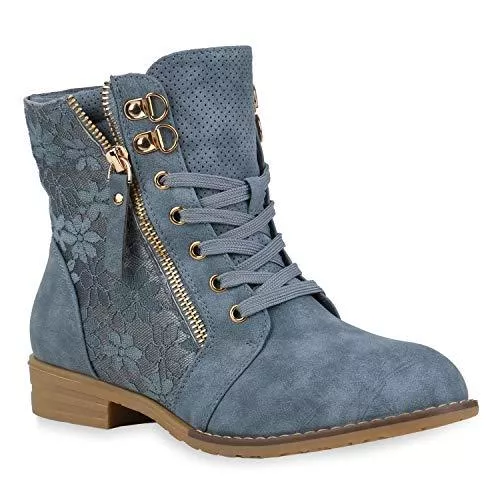 stiefelparadies Stiefel stiefelparadies Damen Schnürstiefeletten Übergrößen Flandell