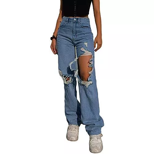 Geagodelia Jeans Geagodelia High Waist Jeans Damen Streetwear Boyfriend Jeans Damen Denim Hose Stretch Jeans Push Up