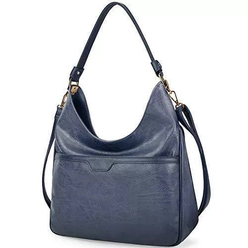 NUBILY Taschen & Rucksäcke NUBILY Handtaschen Damen Groß Shopper Leder Hobo Bag Tasche Elegante Umhängetasche Damen Einkaufstasche Business Frauen Retro Schultertaschen Dunkelblau
