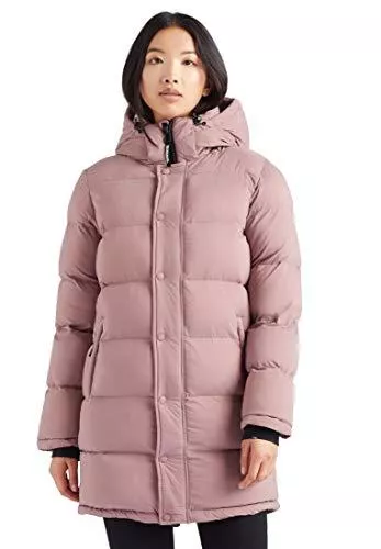 khujo Mäntel khujo Damen Jacke RILANA Fake DOWN Steppjacke wetterfest Kapuze Winterjacke einfarbig