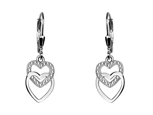 SOFIA MILANI Schmuck SOFIA MILANI - Damen Ohrringe 925 Silber - Ohrhänger als Herz - 20453