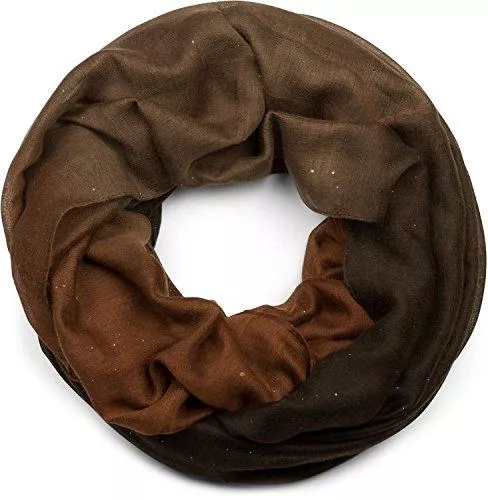 styleBREAKER Schals & Tücher styleBREAKER edler glitzer Loop Schlauchschal mit Farbverlauf, Glitzerschal, Pailletten, Schal, Tuch, Damen 01017033