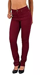 ESRA Jeans ESRA Damen Jeans Hose Jeanshose Damen Hochbund Straight-Fit gerader Schnitt High Waist Hose bis Übergröße G1300