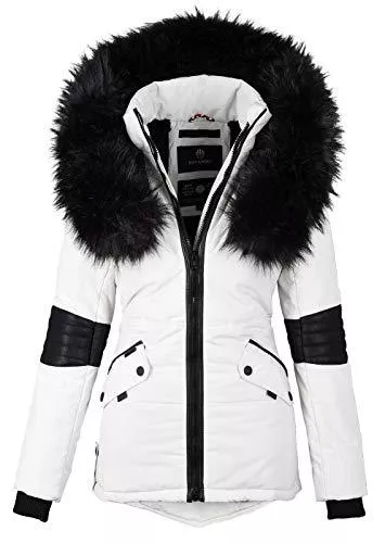 Navahoo Jacken Navahoo Damen Winter Jacke Designer Parka Kunstfell Winterjacke B369