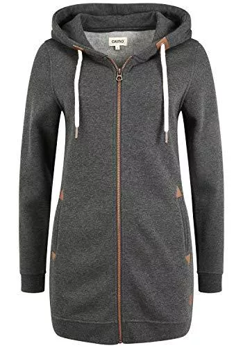 OXMO Kapuzenpullover OXMO Vicky Straight Zip Damen Sweatjacke Kapuzenjacke Hoodie mit Kapuze