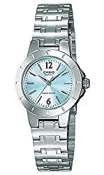 CASIO Uhren Casio Damen Analog Quarz mit Edelstahl Armbanduhr LTP 1177PA 2A