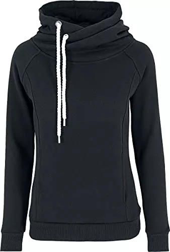 Urban Classics Kapuzenpullover Urban Classics Damen Kapuzenpullover Ladies Raglan High Neck Hoody Pullover