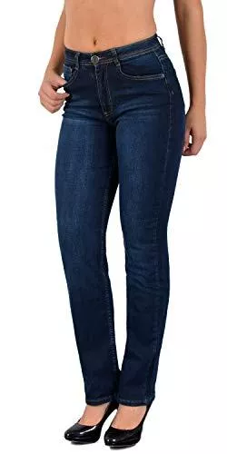 ESRA Jeans ESRA Damen Jeans Hose Damen Jeanshose gerader Schnitt Straight-Fit bis Übergröße G600