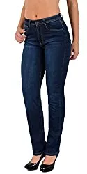 ESRA Jeans ESRA Damen Jeans Hose Damen Jeanshose gerader Schnitt Straight-Fit bis Übergröße G600