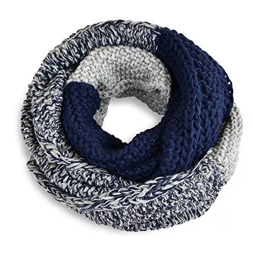 Neverless Schals & Tücher Neverless® Damen Loopschal Strickschal Schlauchschal Winterschal Grobstrick zweifarbig