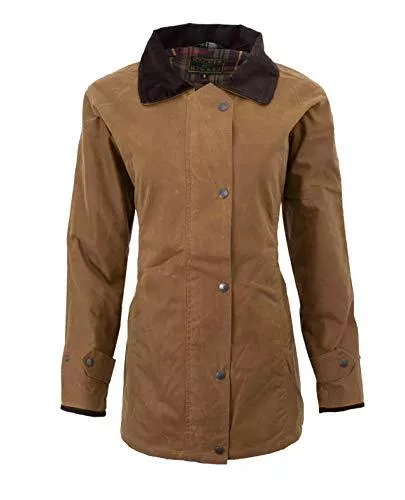 WALKER AND HAWKES Jacken WALKER AND HAWKES Damen Country-Jacke gewachst - für die Jagd geeignet - klassischer Stil - Beige - Größen 34 bis 44