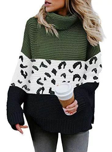 Imuedaen Pullover & Strickmode Imuedaen Pullover Damen Elegant Rollkragenpullover Langarm Strickpullover Lässiges Stricken Pulli Winter Sweatshirt Oberteile