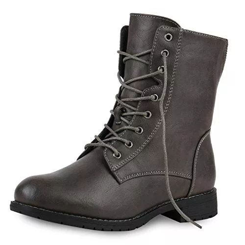 SCARPE VITA Stiefel SCARPE VITA Damen Schnürstiefeletten mit Blockabsatz Profilsohle