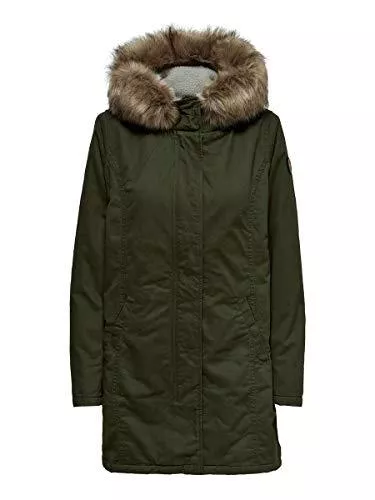 ONLY Mäntel ONLY Damen Winterjacke Parka Mandy mit Kunstfell-Kapuze
