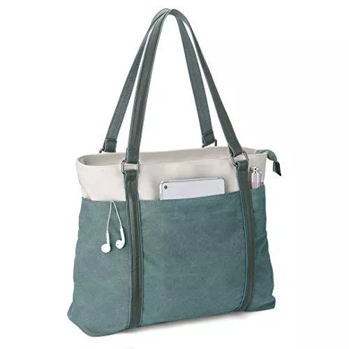 Wxnow Taschen & Rucksäcke Wxnow Laptop-Tragetasche für Damen, aus Segeltuch, Schultertasche