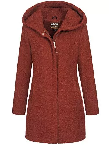 Sublevel Mäntel Sublevel Damen Woll-Mantel Jacke LSL Kapuze meliert