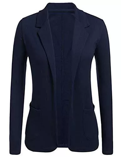 XIOUOUSD Blazer Damen Blazer Mantel Langarm gekerbter Ausschnitt Slim Solid Cardigan Anzug