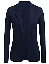 XIOUOUSD Blazer Damen Blazer Mantel Langarm gekerbter Ausschnitt Slim Solid Cardigan Anzug