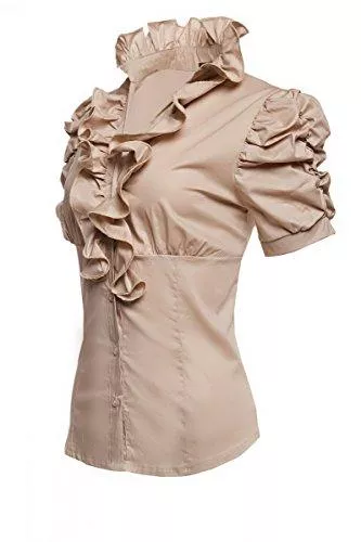 LAETICIADREAMS Kurzarmblusen Laeticia Dreams Damen Bluse Kurzarm S M L XL XXL XXXL