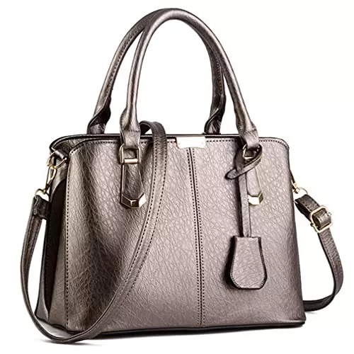 Pahajim Taschen & Rucksäcke Pahajim handtaschen damen PU Leder Gut Gestaltete Groß Handtaschen Damen Mode Elegant Mhängetasche Damen schultertasche damen Für Arbeit, Reisen und Einkaufen(Bronze-)