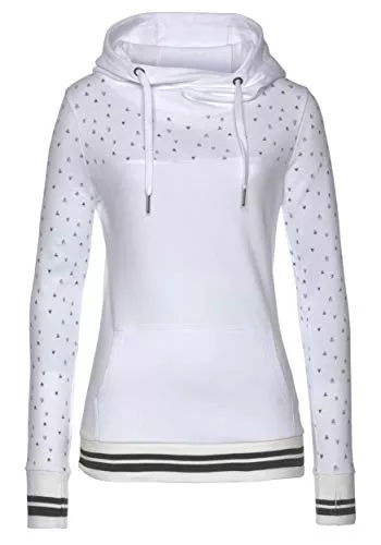 DOTIN Kapuzenpullover DOTIN Damen Hoodies Kapuzenpullover Langarm Sweatshirt Winter Pullover Schreag Kragen Sweatjacke Kapuzenpulli