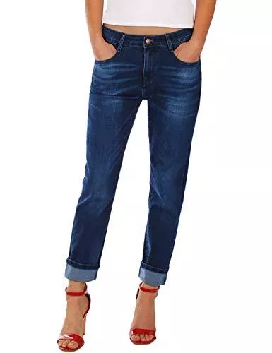 Fraternel Jeans Fraternel Damen Jeans Hose Boyfriend Baggy Stretch Relaxed