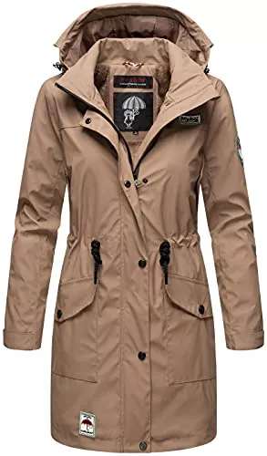 Navahoo Mäntel Navahoo Damen Regen Jacke Winterjacke wasserabweisend Outdoor lang B678