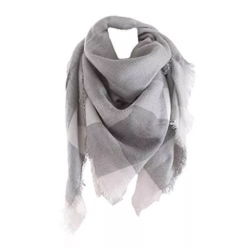 Bakicey Schals & Tücher Bakicey Damen Schal XXL Warm Weich Strickschal Karo Winterschal Herbstschal Wolleschal Frauen Deckenschal Halstuch Scarf Poncho Cape
