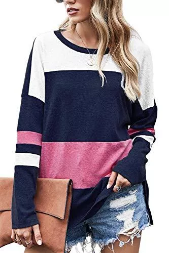 Odosalii Pullover & Strickmode Odosalii Damen Langarmshirt Winter Oversize Sweatshirt Long Lose Oberteile Tunika Bluse