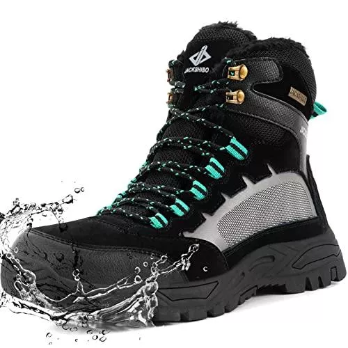 JACKSHIBO Stiefel Winterschuhe Herren Damen Warm Gefütterte Winterstiefel Wasserdicht Schneestiefel rutschfest Trekking Wanderschuhe