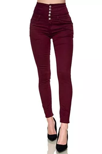 Elara Jeans Elara Damen Stretch Jeans Skinny High Waist Chunkyrayan