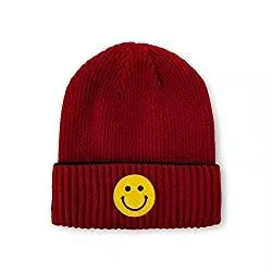 Beanie Hüte & Mützen Beanie Damen Winter Smiley Strickmütze Hut Knit Cuffed mütze Unisex Weiche Warme Slouchy Beanie Hat