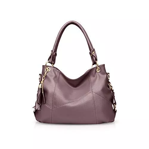 NICOLE &amp; DORIS Taschen & Rucksäcke NICOLE &amp; DORIS Damen Handtasche Groß Designer Umhängetasche Leder Tote Bag Shopper Handtasche Elegant Tasche mit Quaste Lila