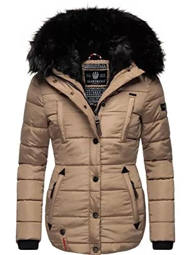 MARIKOO Jacken MARIKOO Damen Winter Jacke Steppjacke Lotusblüte (vegan hergestellt) XS-XXL