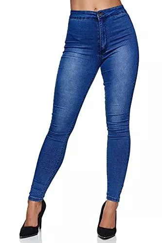 Elara Jeans Elara Damen Slim Fit Hose Highwaist Jeans Chunkyrayan