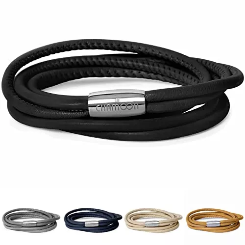 CHAMOON Schmuck CHAMOON ® Premium Lederarmband für Damen | Magnetverschluss aus Edelstahl | Mit Charms erweiterbar