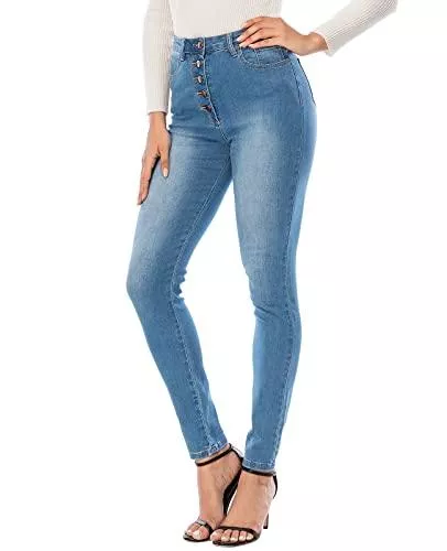 Ecupper Jeans Ecupper Damen Jeanshohe Taille Skinny Jegging Denim