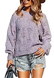 ZIYYOOHY Pullover & Strickmode ZIYYOOHY Damen Pullover Oversize Knitted Rundhals Lose Pulli Strickpullover Outwear
