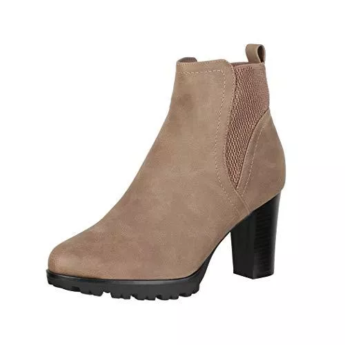 Elara Stiefel Elara Damen Stiefeletten Ankle Boots Chunkyrayan