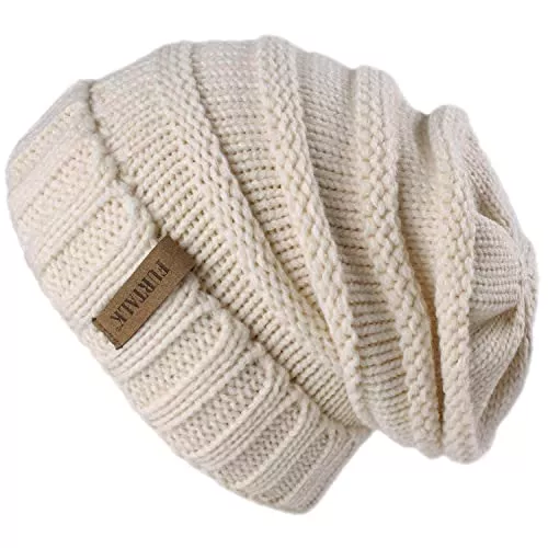 FURTALK Hüte & Mützen FURTALK Strickmütze Damen Slouch Beanie Mütze Street Style Grobstrick Wintermützen Klassische Weiche Beanie Winter