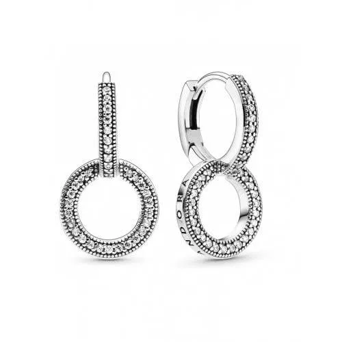 Pandora Schmuck Pandora Funkelnde Doppel-Ohrringe in silber