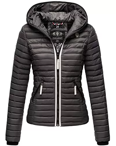 Navahoo Jacken Navahoo Damen Jacke Steppjacke Übergangsjacke gesteppt Herbst Kapuze B811