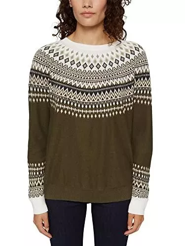ESPRIT Pullover & Strickmode ESPRIT Norweger-Pullover aus Bio-Baumwoll-Mix
