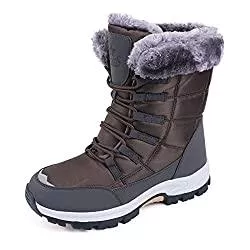 ZHPTO Stiefel Damen Warm Winterstiefel gefütterte Schneestiefel Trekkingschuhe Outdoor Stiefel Schuhe