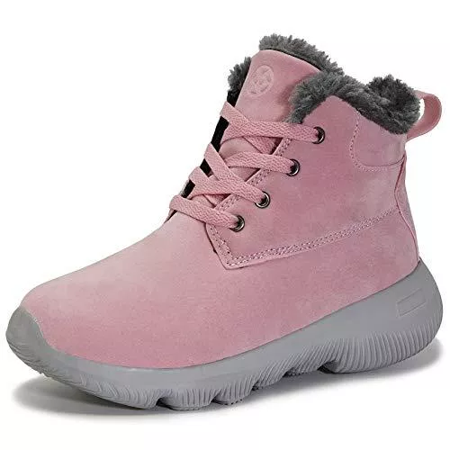 Hsyooes Stiefel Hsyooes Winterschuhe Damen Winterstiefel Herren Gefüttert Stiefeletten Kurzschaft Stiefel Wildleder Winter Sneakers Warm Schneestiefel Schlupfstiefel Wanderschuhe Outdoor