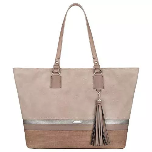 David Jones Taschen & Rucksäcke David Jones - Damen Tote Shopper Große Kapazitat - Schultertasche Weiche Leinwand Lange Henkel - Frau Mehrfarbig Gestreift Tragetasche - Shopping Handtasche A4 Arbeit Reise Schule Tasche