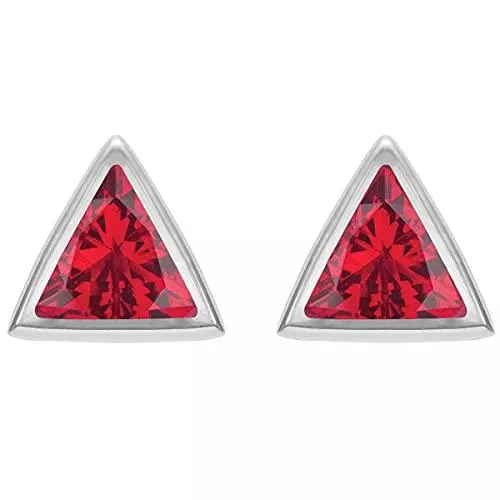 CaratYogi Schmuck CaratYogi Ihre Edelstein-Billion-Form-Bolzen-Ohrringe 925 Sterling Silber Schöner Geburtsstein Chakra Healing Art und Weise Schmucksachen für Frauen wählen und Mädchen